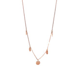 14k Rose Gold Mini Disc Adjustable Choker Necklace 2.58 grams  16"inch